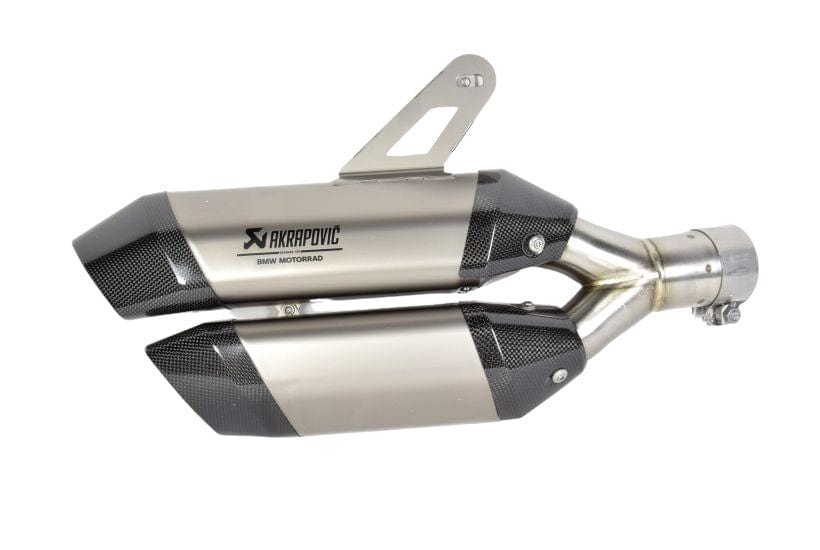 Akrapovic OEM BMW dual muffler for the BMW R1300GS