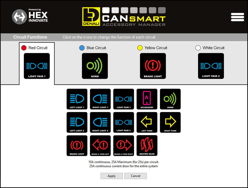 Denali DNL.WHS.23800 Denali Pan America RA 1250 CANsmart™ Controller GEN II Cansmart