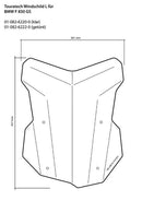 Touratech BMW F 850 GS en Adventure Touratech windscherm getint of transparant Windscherm